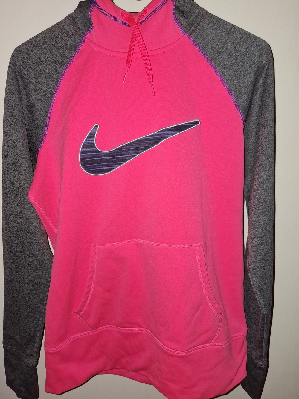 Nike Women’s Hot Pink & Gray Swoosh Pullover
